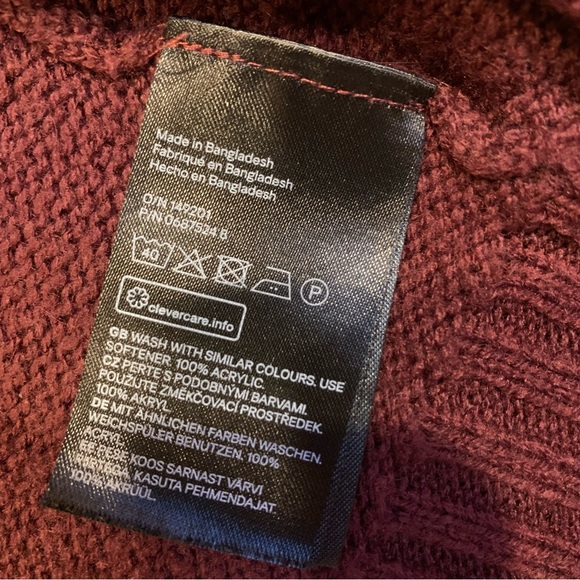 Divided H&M Deep Wine Open Cardigan with Pockets Size XS - Picture 2 of 11